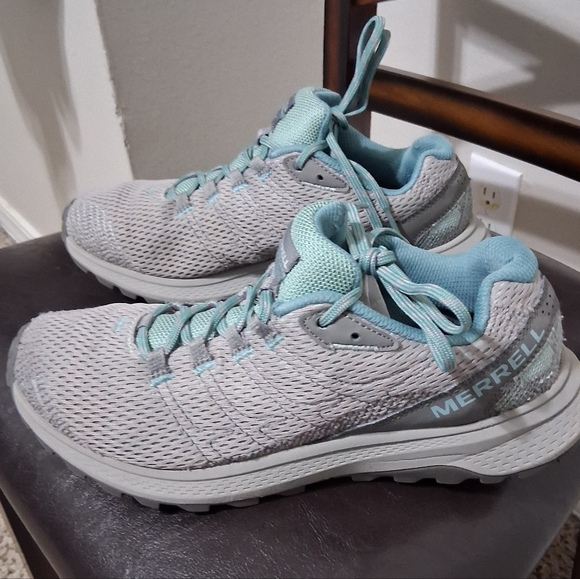 Merrell Women's Athletic Shoes in Gray and Teal - Picture 2 of 6